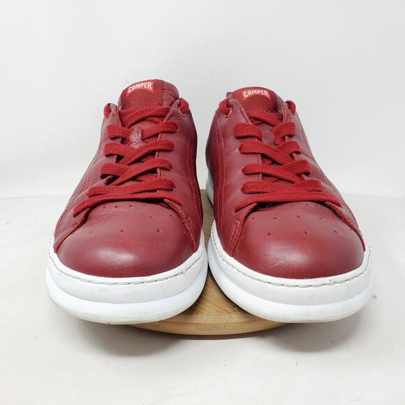 Camper Runner Shoes Mens 46 Red Leather Retro Lightweight Low Comfort Sneaker - Picture 3 of 13